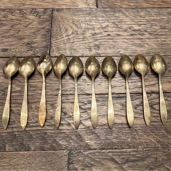 Vintage Dirigold Dirilyte Gold Teaspoons (10) - Picture 6 of 6